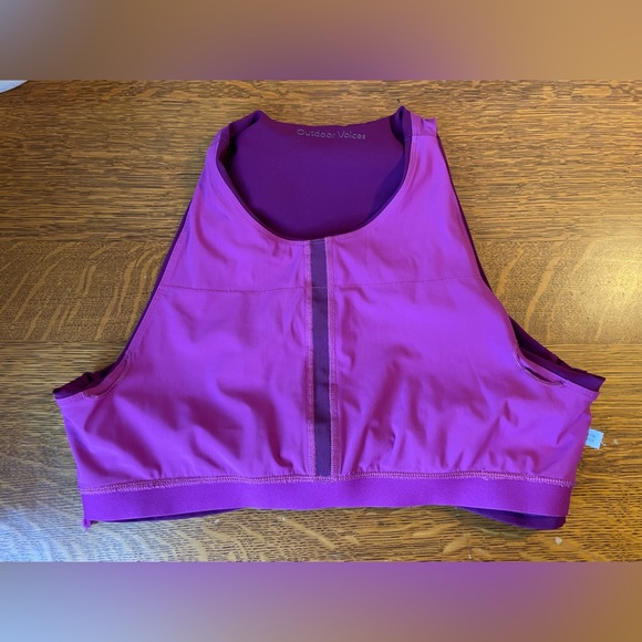 Outdoor Voices Women's XXL Zoom Crop Top Grape Jam Racerback EUC - Picture 7 of 16
